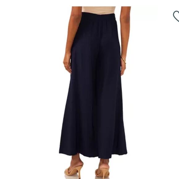 NWT Vince Camuto Navy Blue Wide Leg Pants Trouser- L - Picture 2 of 10